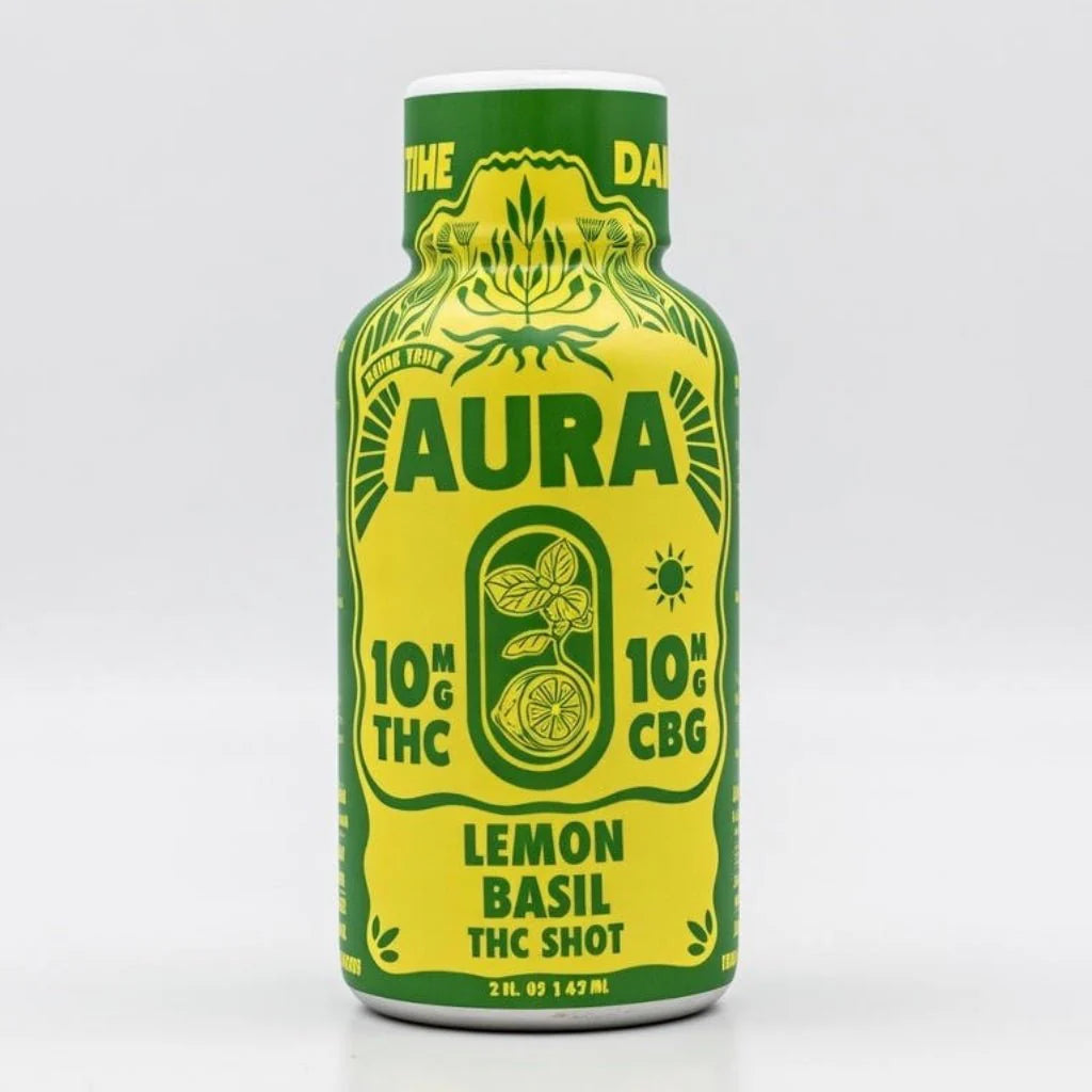 Aura Lemon Basil 10mg THC + CBG Shot