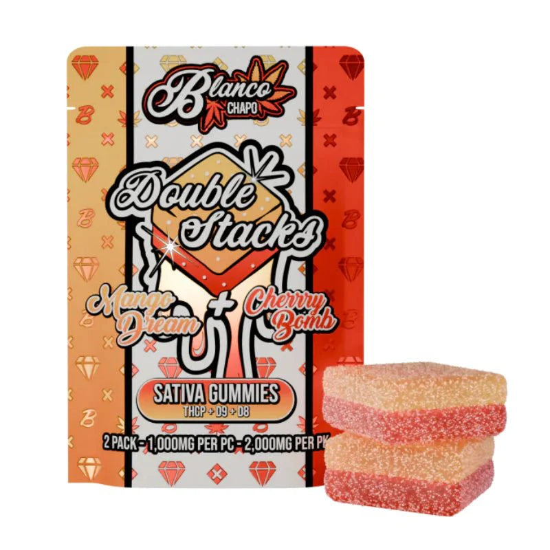 Blanco Chapo Double Stacks 2000mg Gummies – 2×1000mg THCP + Δ9 + Δ8