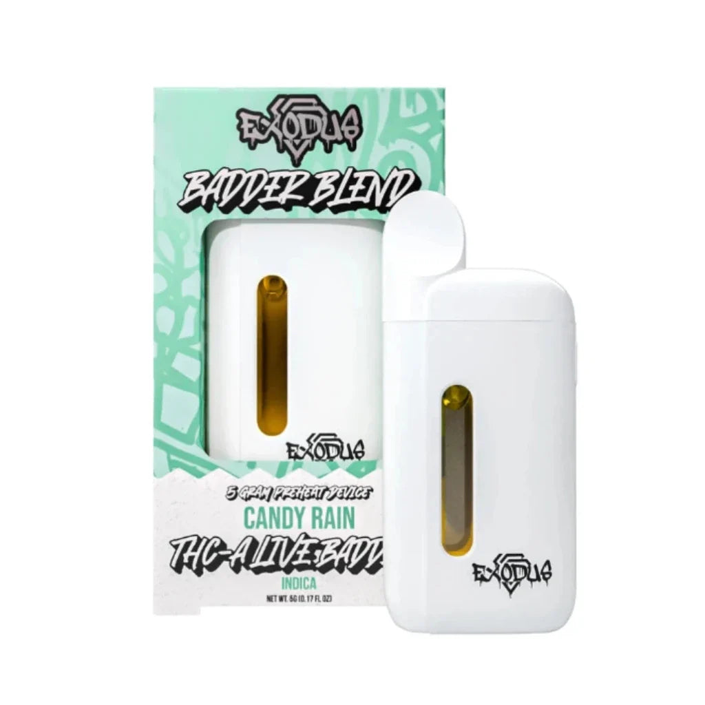 Exodus 5g Badder Blend Disposable – Candy Rain (Indica)