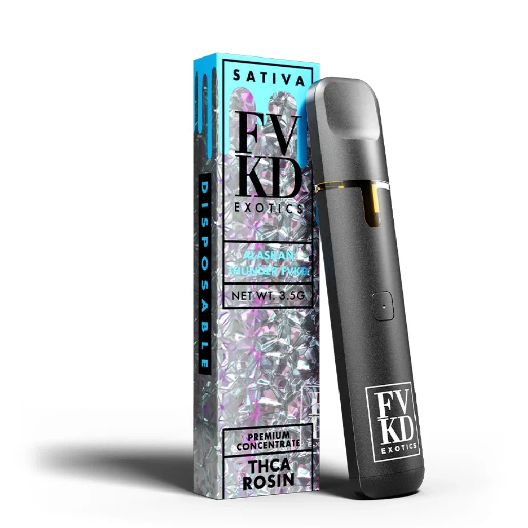 FVKD Exotics 3.5g THCA Live Rosin Disposable – Alaskan Thunder FVKD (Sativa)