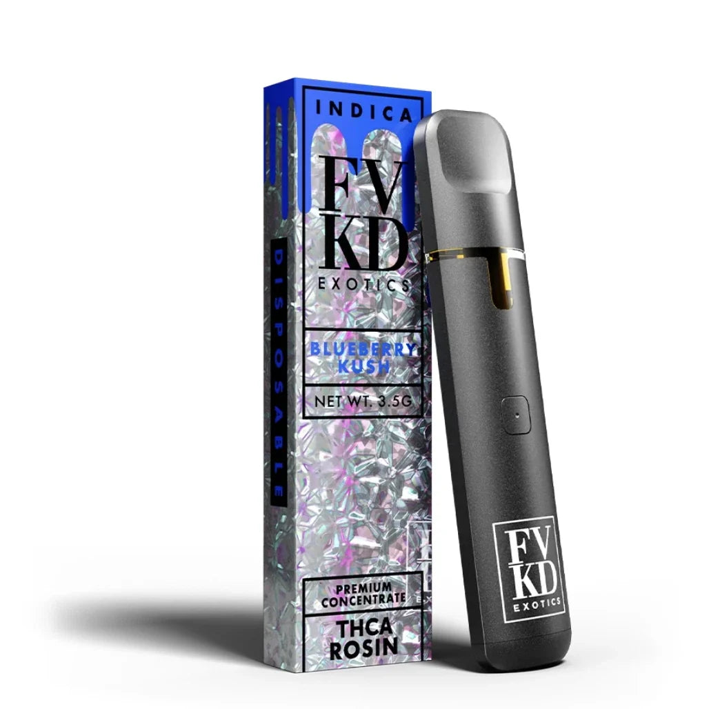 FVKD Exotics 3.5g THCA Live Rosin Disposable – Blueberry Kush (Indica)