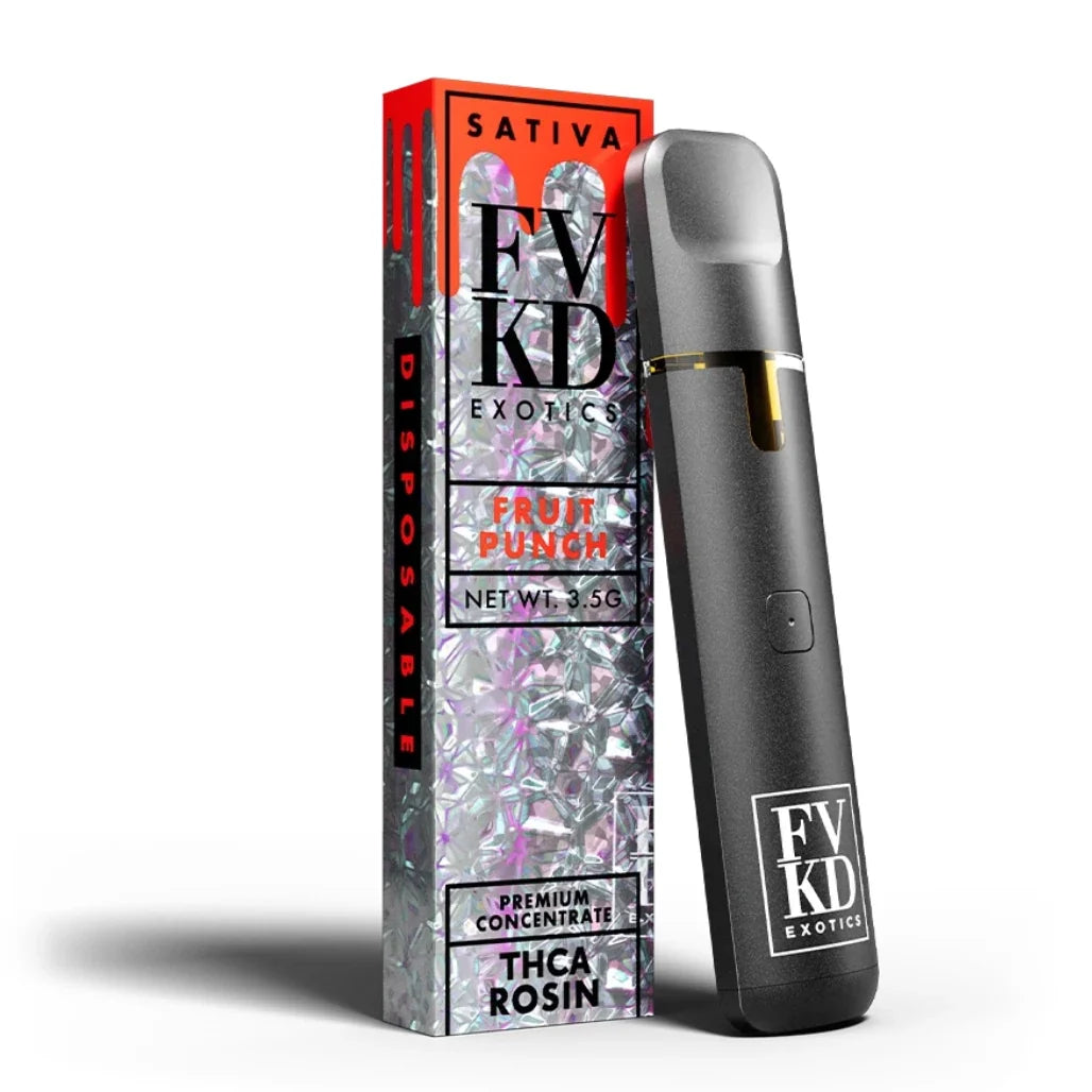 FVKD Exotics 3.5g THCA Live Rosin Disposable – Fruit Punch (Sativa)