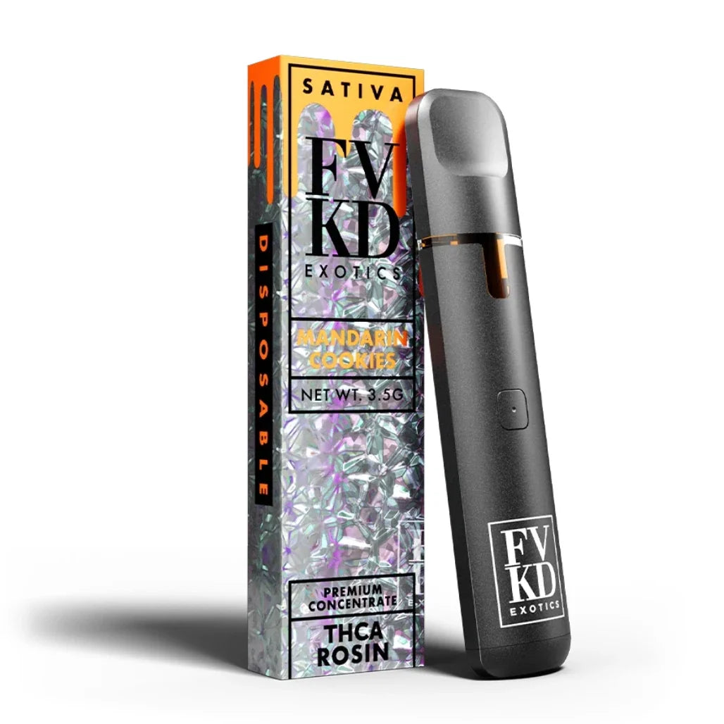 FVKD Exotics 3.5g THCA Live Rosin Disposable – Mandarin Cookie (Sativa)