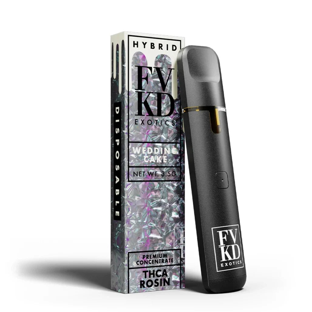 FVKD Exotics 3.5g THCA Live Rosin Disposable – Wedding Cake (Hybrid)