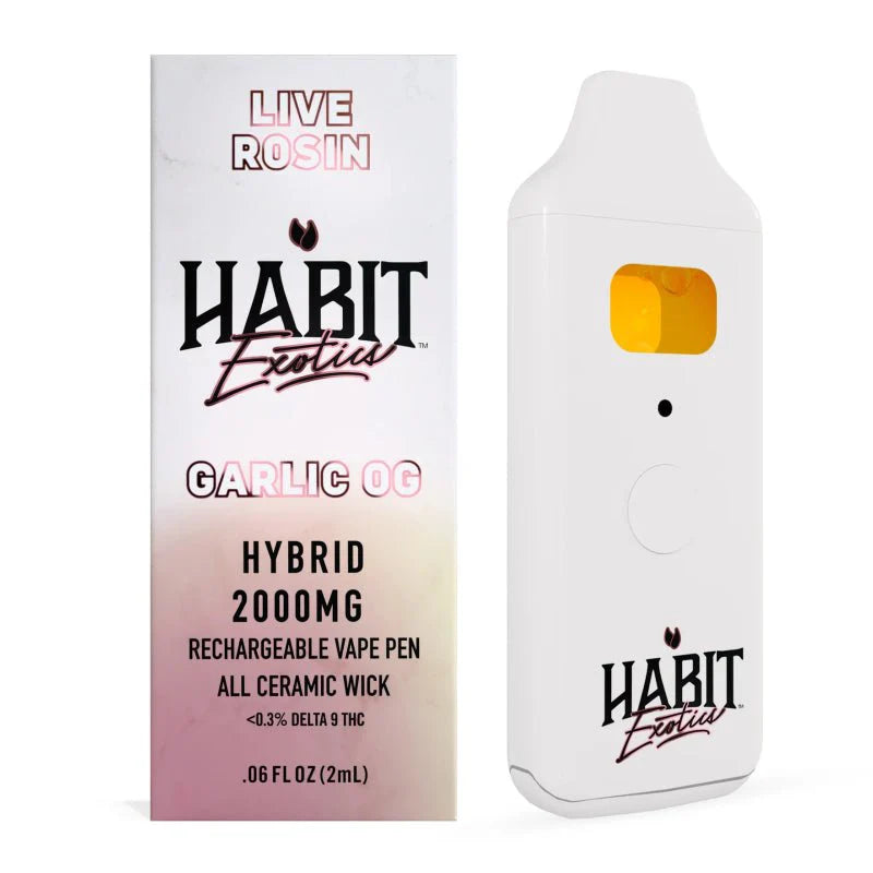 Habit Garlic OG 2G Live Rosin THCA Disposable – Earthy Hybrid