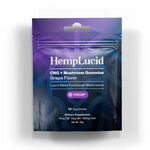 Hemp Lucid Focus Mushroom Gummies – Grape (CBG + Lion’s Mane)