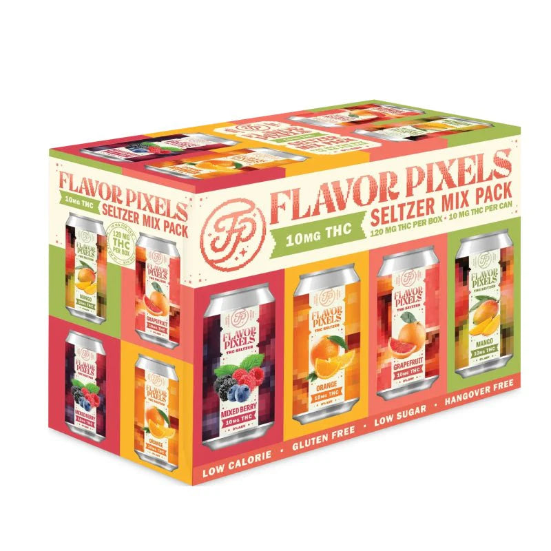 Insight Flavor Pixels THC Seltzer 12-Pack – All 4 Flavors 10mg per Can