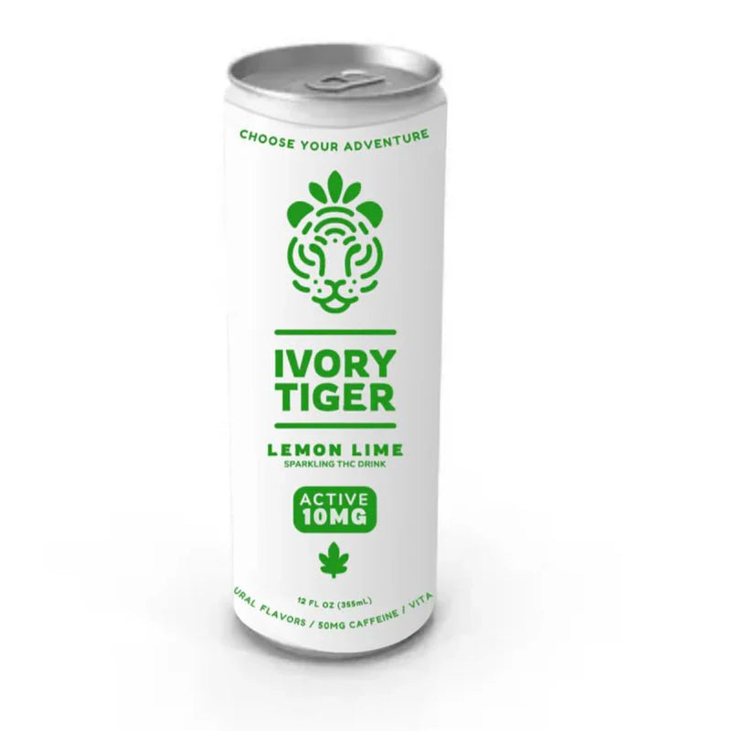 Ivory Tiger Lemon Lime 10mg THC + 50mg Caffeine Drink