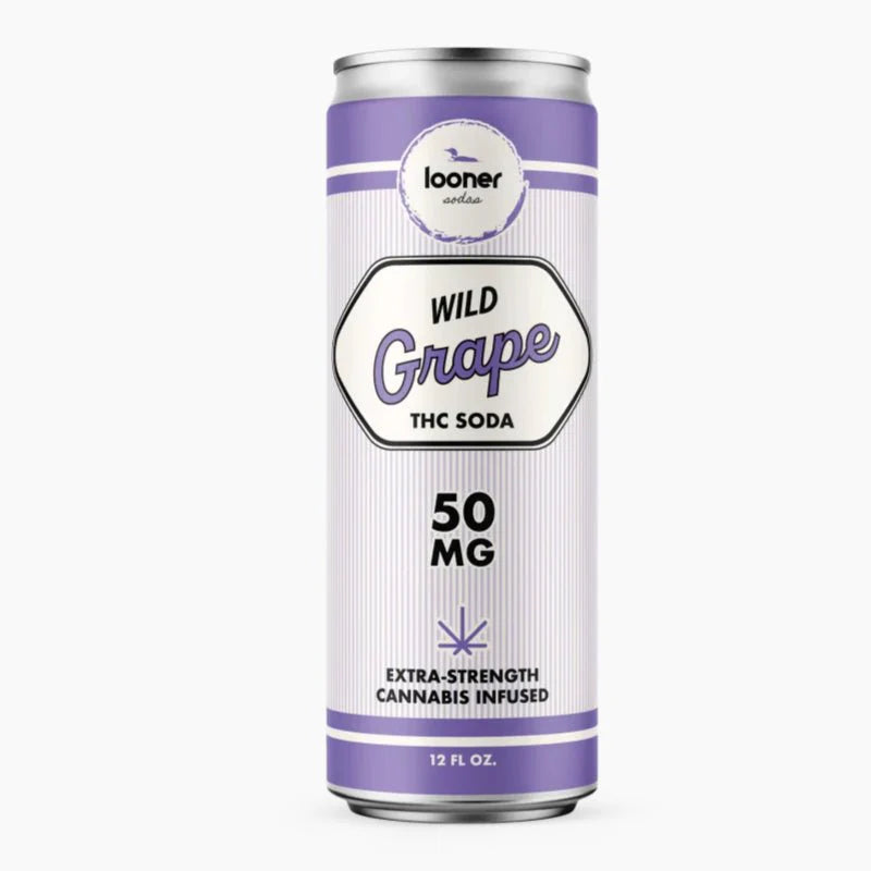 Looner Wild Grape 50mg Delta-9 THC Soda