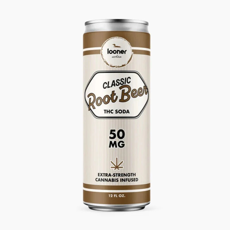 Looner Root Beer 50mg Delta-9 THC Soda