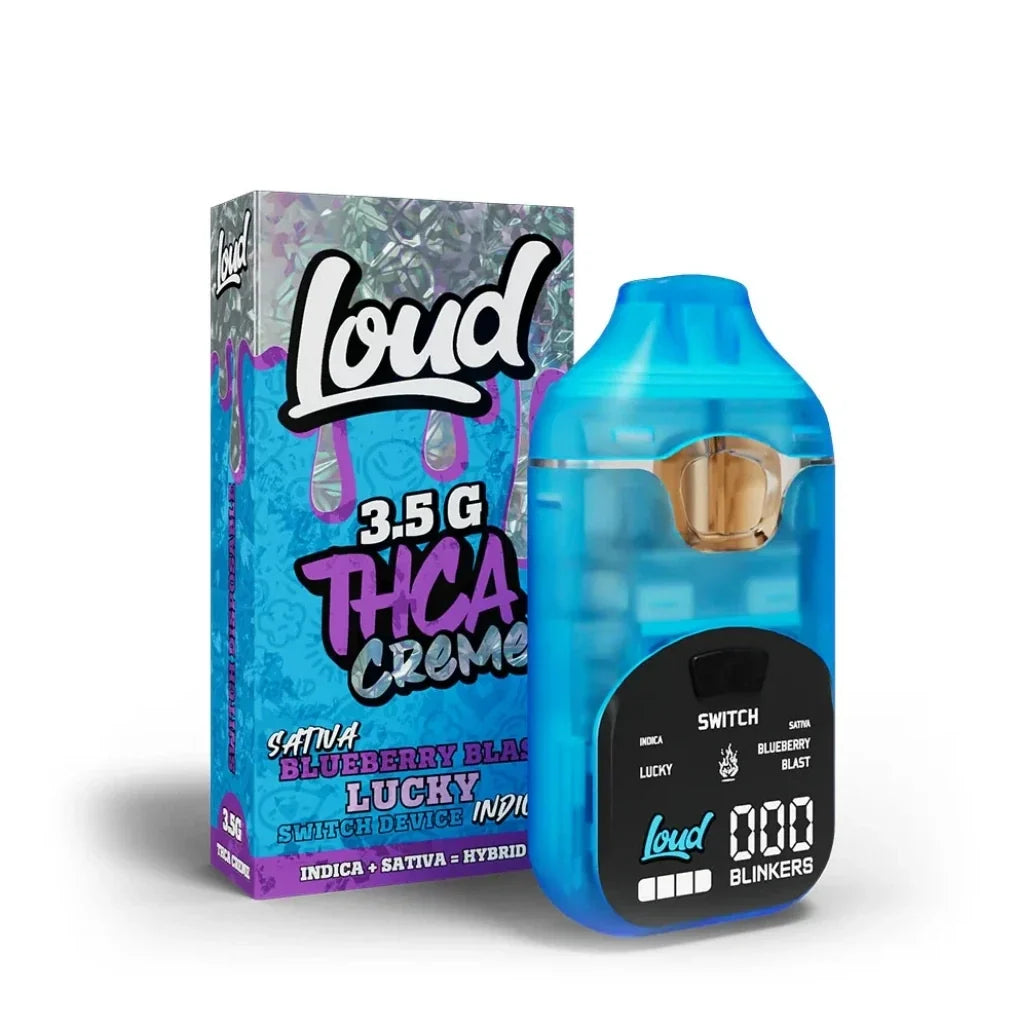 Loud 3.5g Crème Switch Dual-Chamber Disposable – Blueberry Blast (Sativa) + Lucky (Indica)