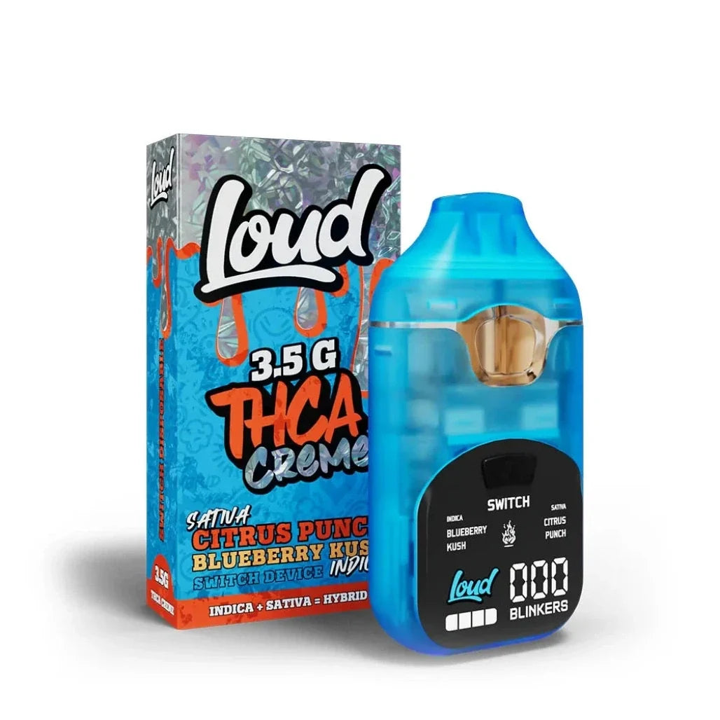 Loud 3.5g Crème Switch Dual-Chamber Disposable – Citrus Punch (Sativa) + Blueberry Kush (Indica)