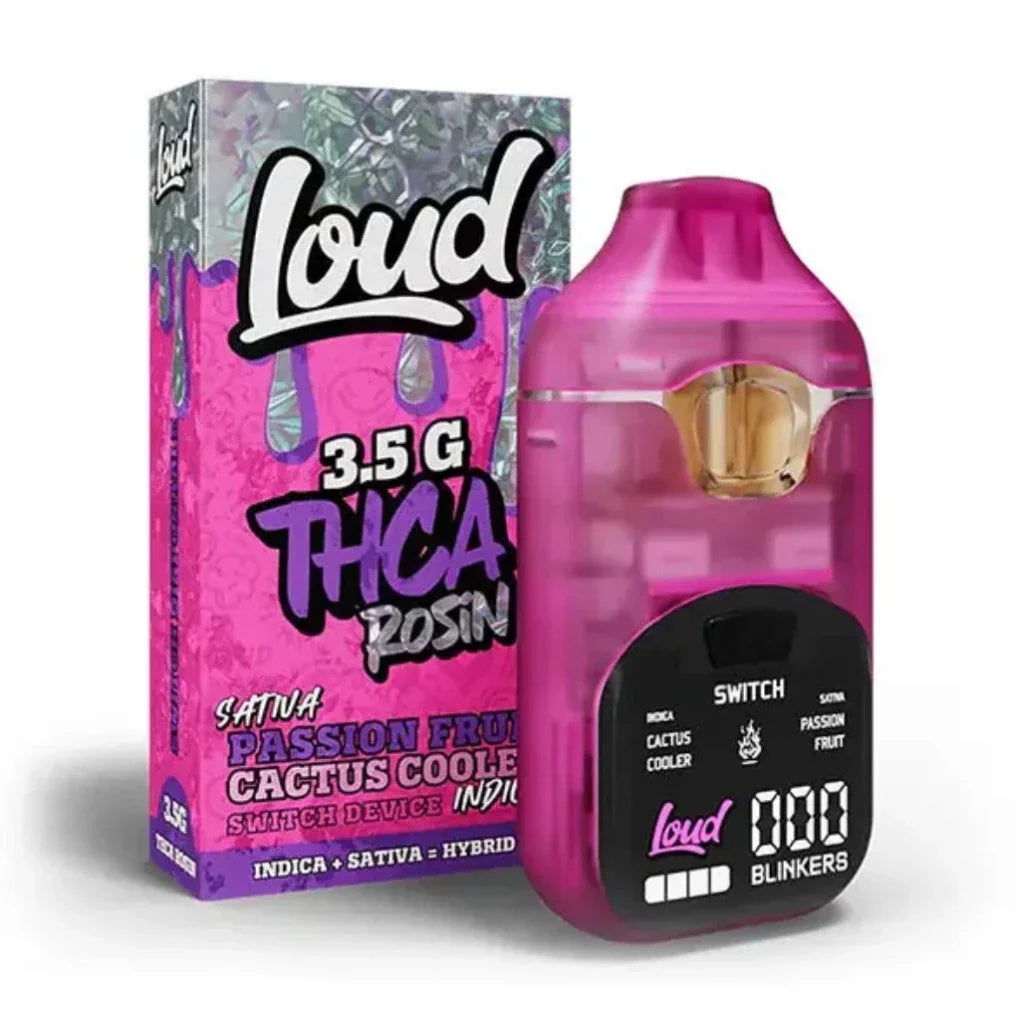 Loud 3.5g Rosin Switch Dual-Chamber Disposable – Passion Fruit (Sativa) + Cactus Cooler (Indica)