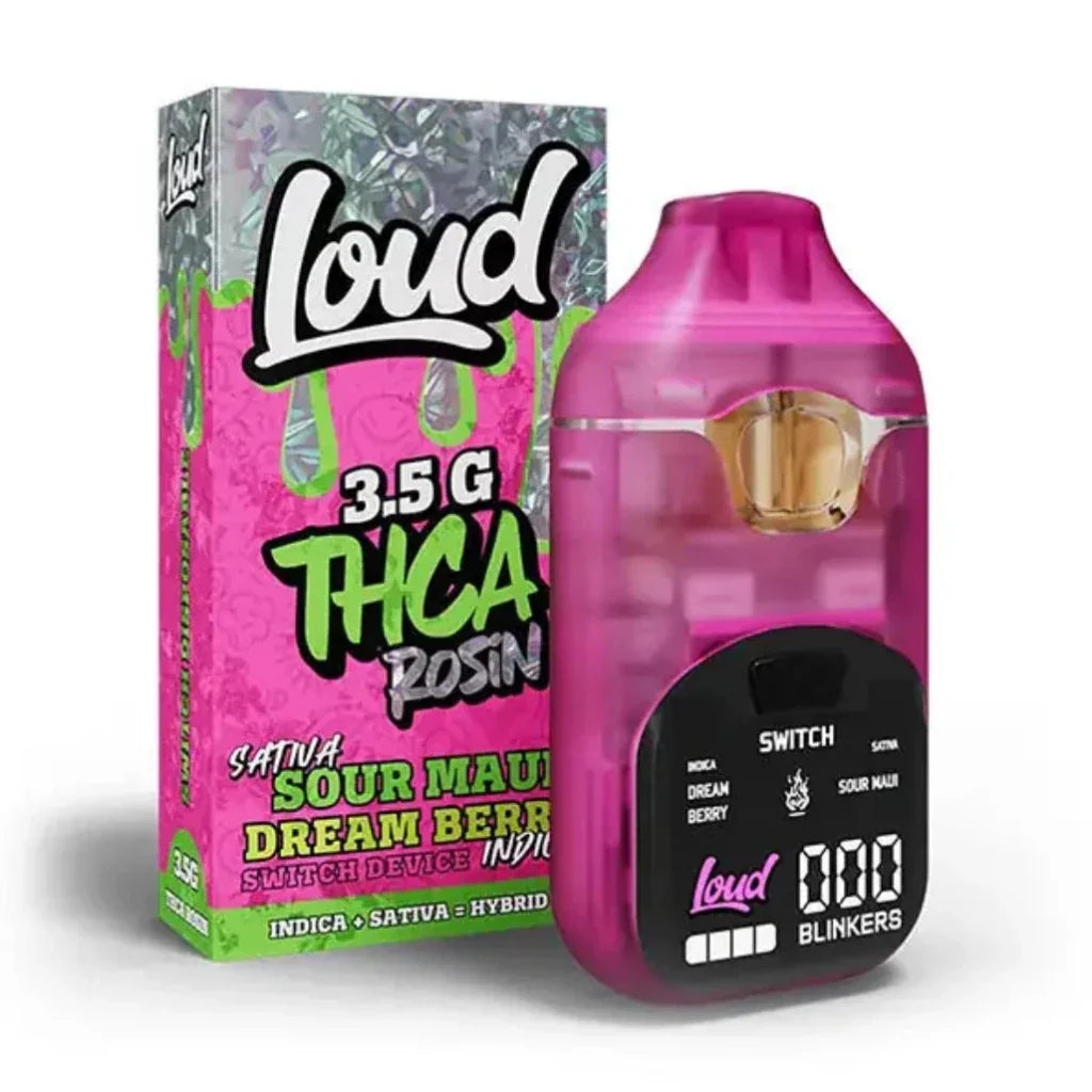 Loud 3.5g Rosin Switch Dual-Chamber Disposable – Sour Maui (Sativa) + Dream Berry (Indica)