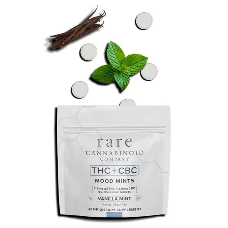 Rare Cannabinoid Company THC + CBC Mood Mints – 2.5mg + 2.5mg (20ct)