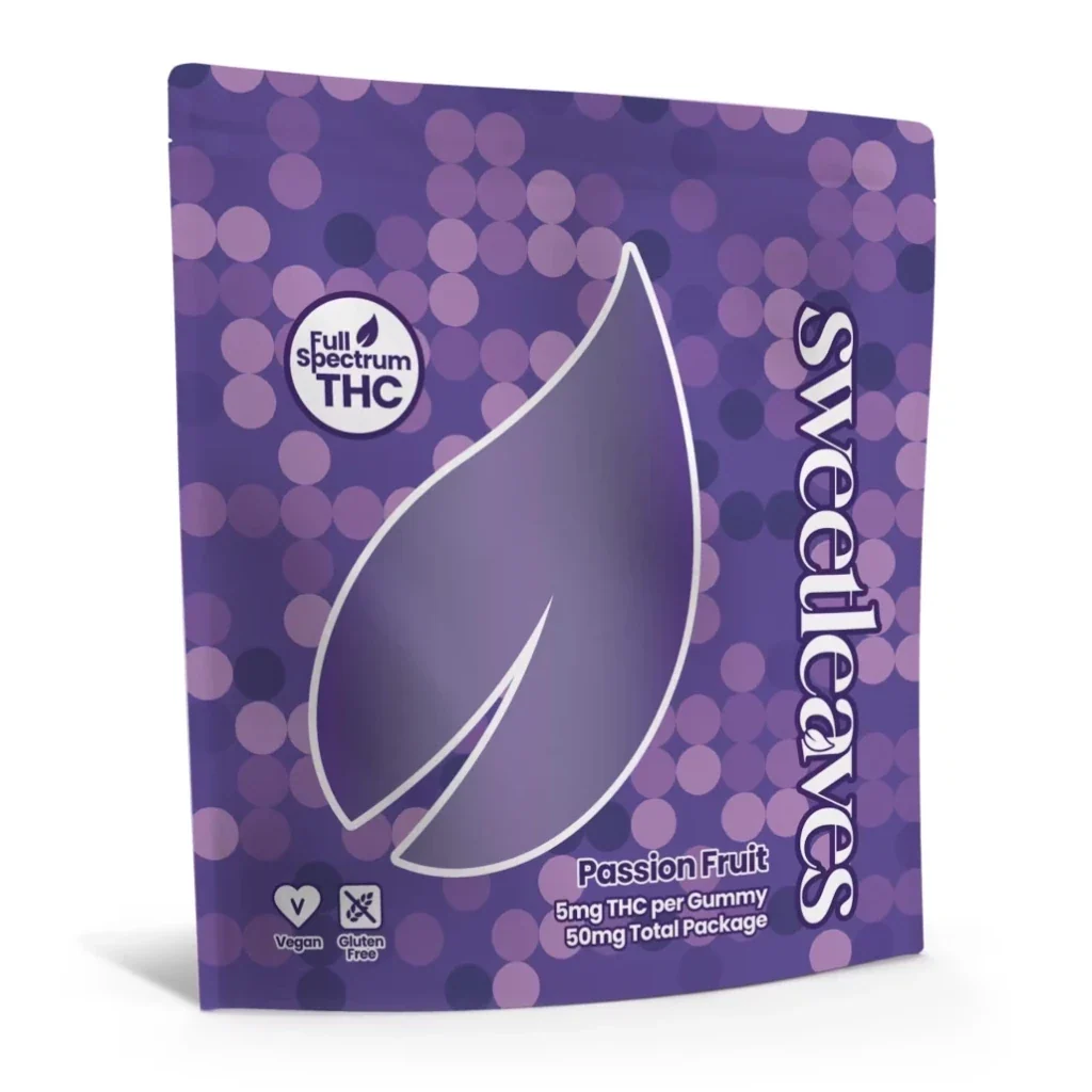 Sweetleaves 5mg THC Gummies – Passion Fruit